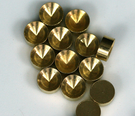 Raw Brass 8mm Pendant finding Setting 1547