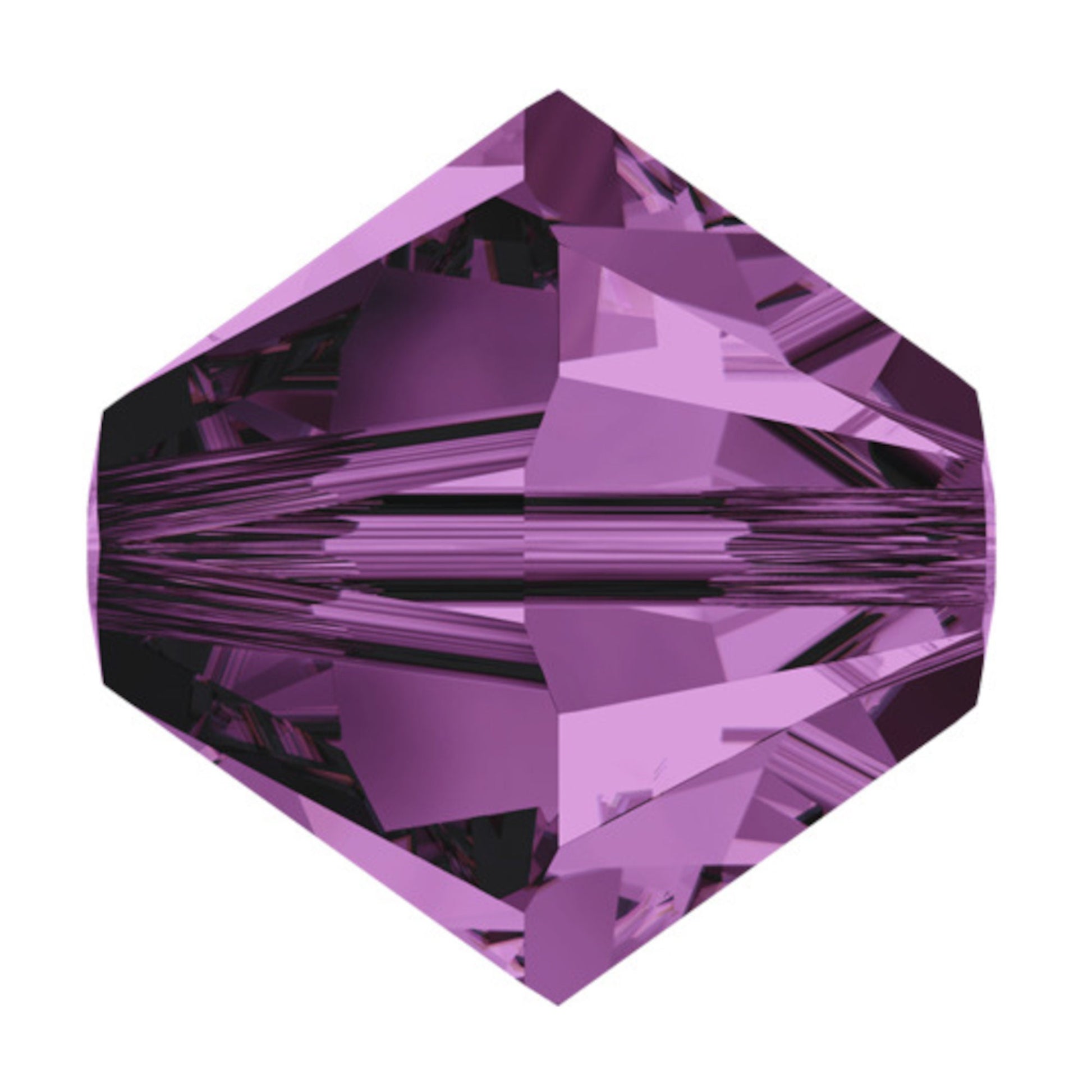 Swarovski Beads Crystal 5301 4mm XILION Bi Cone 204 (amethyst) Bicones S414-204
