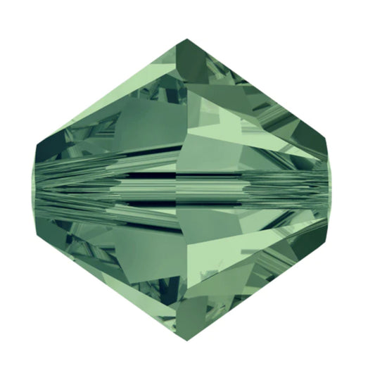 Swarovski Beads Crystal 5301 4mm XILION Bi Cone 360 (Erinite) Bicones S414-360