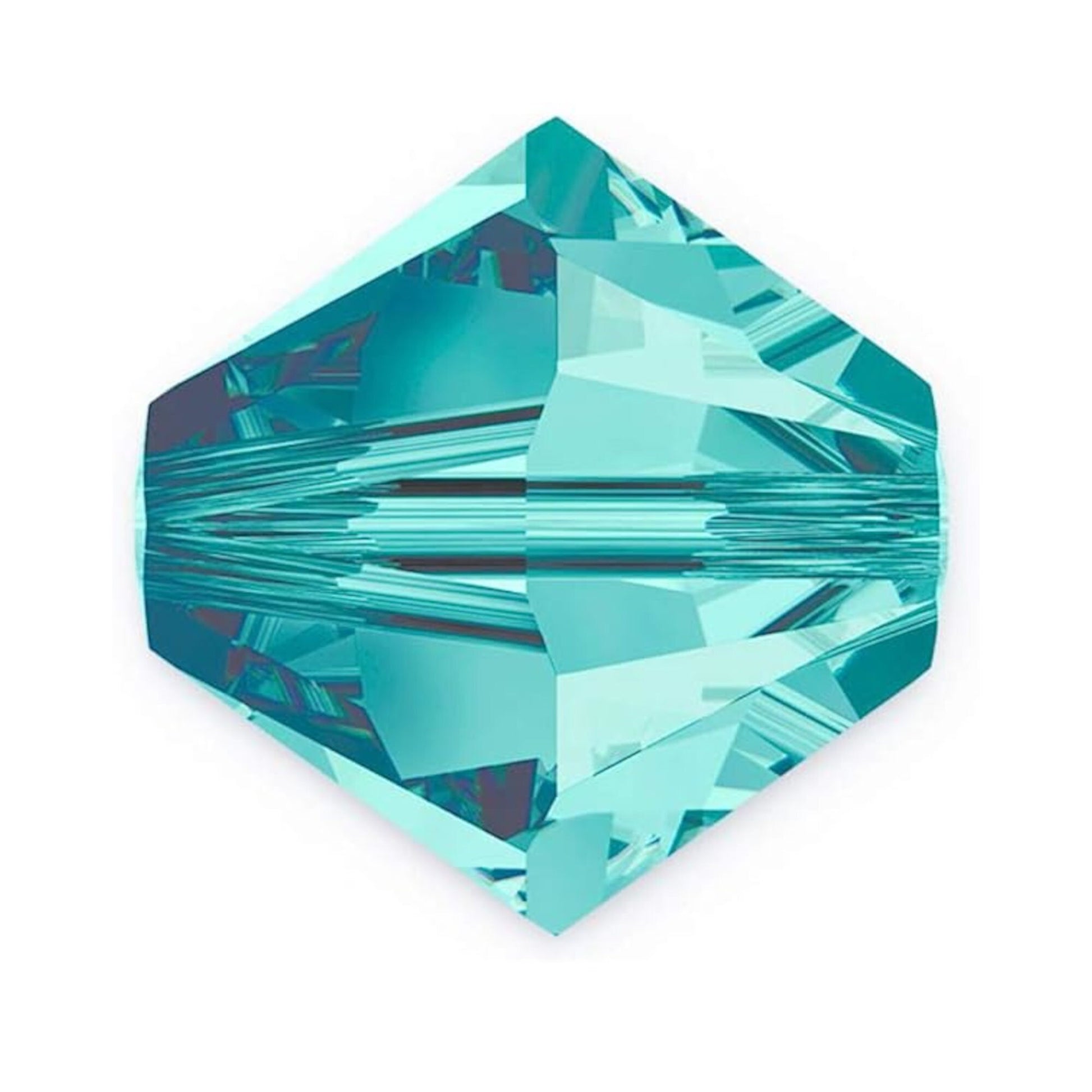 Swarovski Beads Crystal 5301 4mm XILION Bi Cone 229 (Blue Zircon) Bicones S413-229