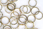 faceted Ring 12mm 100 pcs Raw Brass round 1681 bab