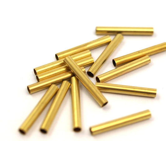 Raw Brass Tube 25 Pcs 21x3mm (hole 2.4mm) E213Y24 1894