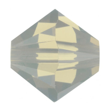 Swarovski Beads Crystal 5328 4mm XILION Bi Cone 383 (Light Gray Opal) Bicones S415-383