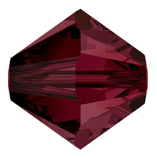 Swarovski Beads Crystal 5301 4mm XILION Bi Cone 241 (Garnet) Bicones S415-241