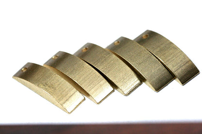 Rectangle Pendant 2 pcs O37 Raw Brass pendant 24x4,7x7mm 0,94" x0,18"x 0,275" finding rod industrial design (2mm 0,08" 12 gauge hole)