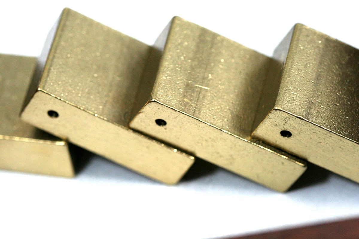 Rectangle bar rod stamping Raw Brass 1 pc D219 10x30x19mm 1770