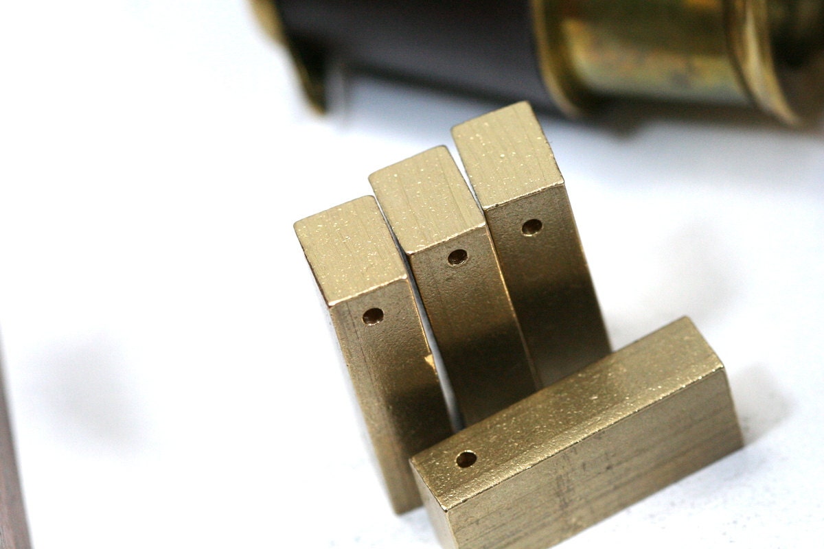 Rectangle rod bar D130 Raw Brass stamping 8x12x30mm finding 1768