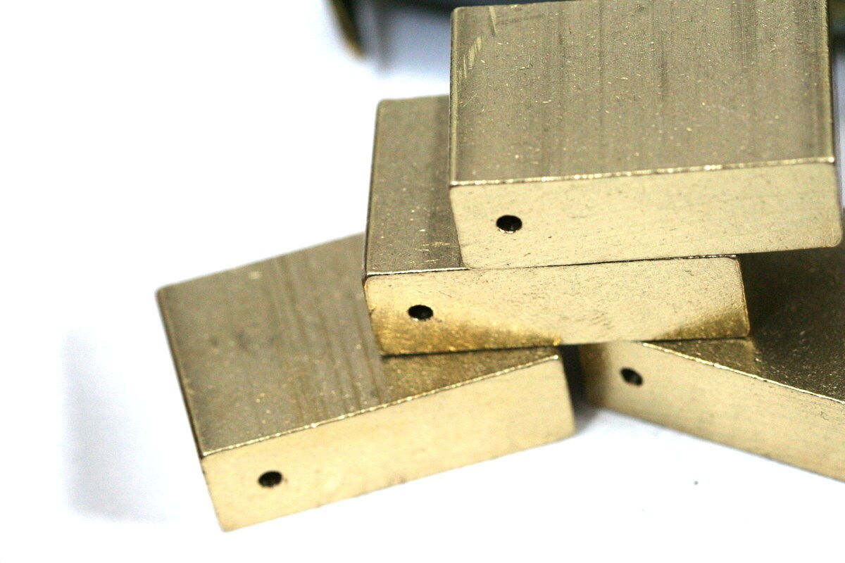 Rectangle bar rod stamping Raw Brass 1 pc D219 10x30x19mm 1770