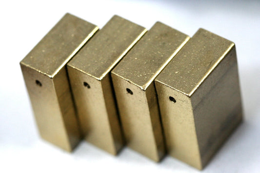 Rectangle bar rod stamping Raw Brass 1 pc D219 10x30x19mm 1770