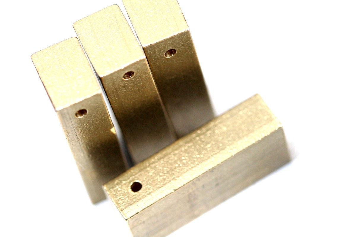 Rectangle rod bar D130 Raw Brass stamping 8x12x30mm finding 1768