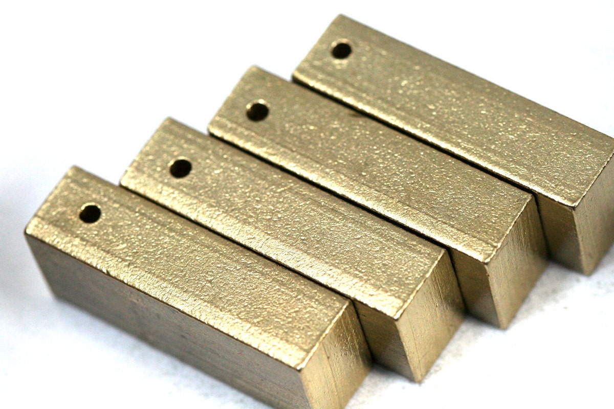 Rectangle rod bar D130 Raw Brass stamping 8x12x30mm finding 1768