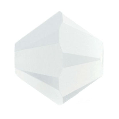 Swarovski Beads Crystal 5301 4mm XILION Bi Cone 281 (White Alabaster ) Bicones S413-281