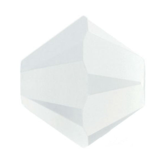 Swarovski Beads Crystal 5301 4mm XILION Bi Cone 281 (White Alabaster ) Bicones S413-281