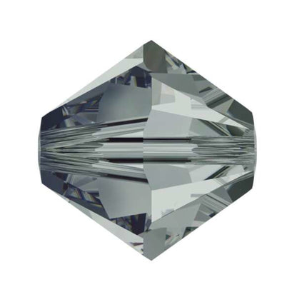 Swarovski Beads Crystal 5301 4mm XILION Bi Cone 215 (Black Diamond) Bicones S413-215