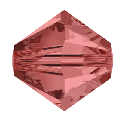 Swarovski Beads Crystal 5301 4mm XILION Bi Cone 542 (Padparadscha) Bicones S414-542