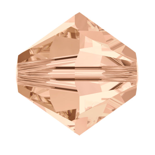 Swarovski Beads Crystal 5301 4mm XILION Bi Cone 362 (Light Peach) Bicones S414-362