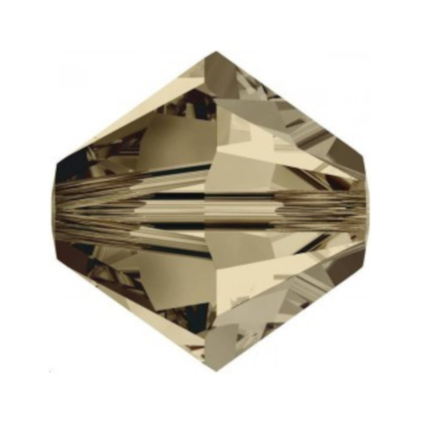 Swarovski Beads Crystal 5301 4mm XILION Bi Cone 225 (Smoky Quartz) Bicones S414-225