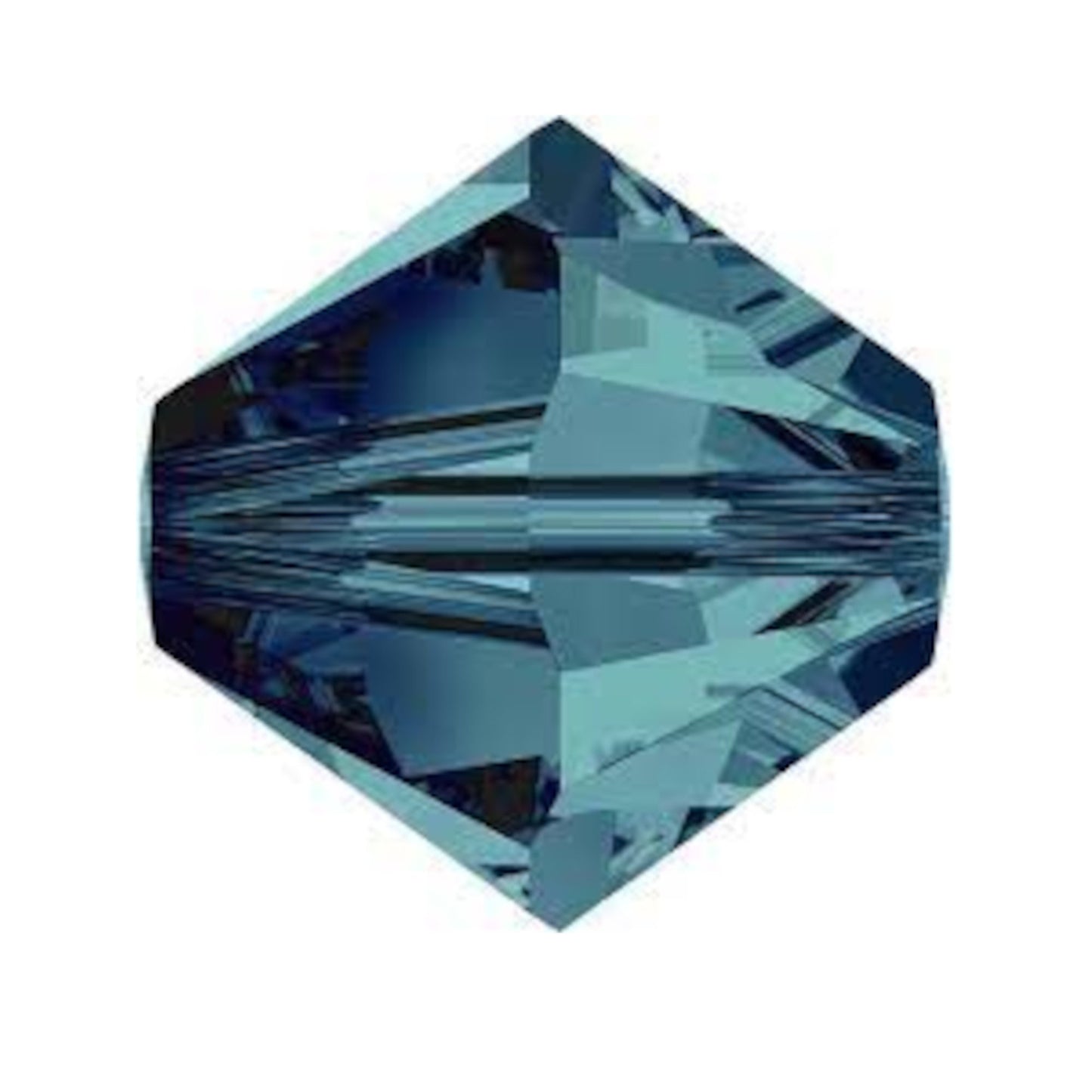 Swarovski Beads Crystal 5301 4mm XILION Bi Cone 379 (indicolite ) Bicones S415-379