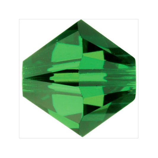 Swarovski Beads Crystal 5301 4mm XILION Bi Cone 291 (Fern Green ) Bicones S415-291