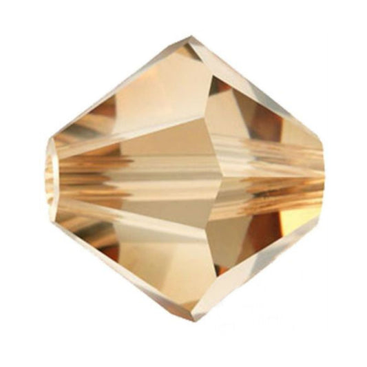 Swarovski Beads Crystal 5301 4mm XILION Bi Cone 246 (Light Colorado Topaz ) Bicones S416-246