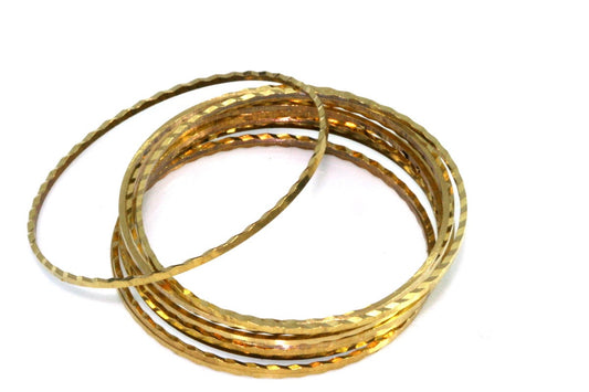 15 pcs Raw Brass round faceted Ring 45mm 1687