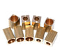 10 pcs 6x10mm 1/4"x3/8" (5 - 3mm 3/16" - 1/8"hole ) Raw Brass square decorative cord end beads, hanging metal beads ENC5 1225