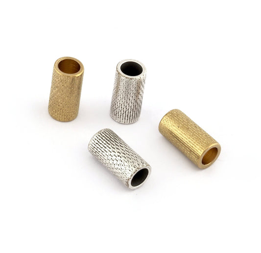 Cylinder Tube Beads Raw brass - Antique Silver Plated tube 6x12mm (hole 4mm) brass charms, findings spacer bead bab4 ttt612 1594