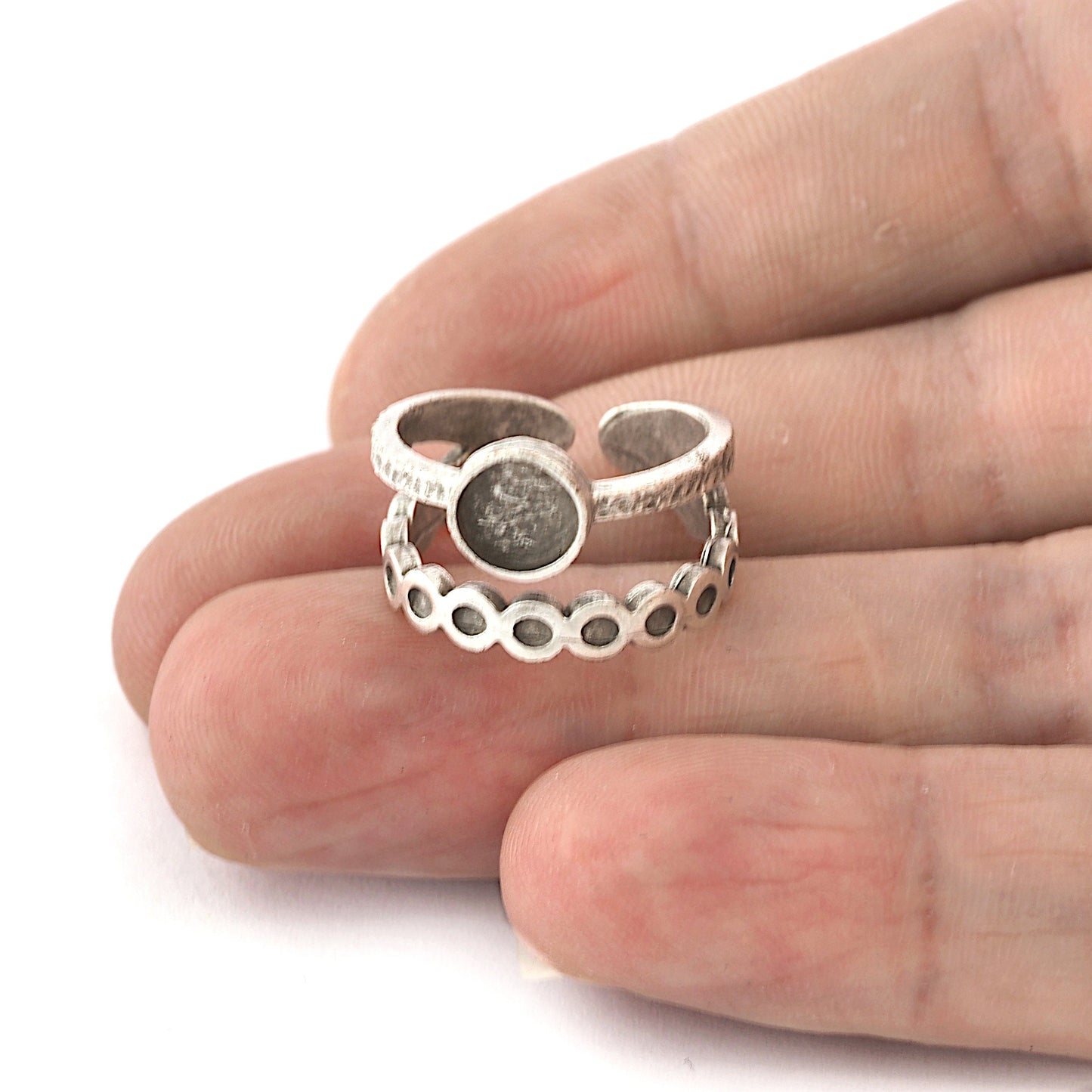 Band Ring , Bezel Setting Blank Raw Brass,Antique Silver Shiny silver, Shiny gold plated Brass (6mm Blank ) 5416