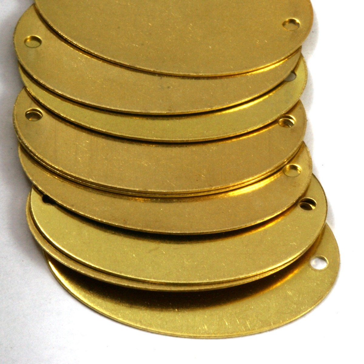 20 pcs Raw Brass 24x32mm Oval 2 hole connector Charms ,Findings 593R-38