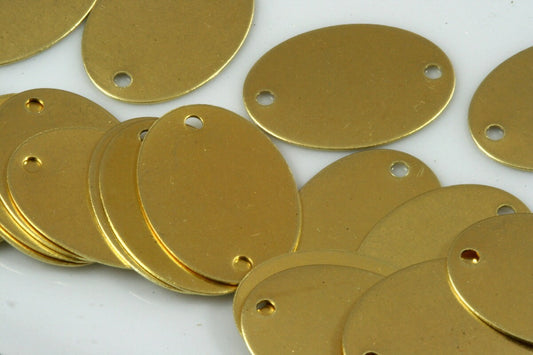 Raw Brass 15.5x21.5mm Oval 2 hole connector Charms ,Findings 591R-88