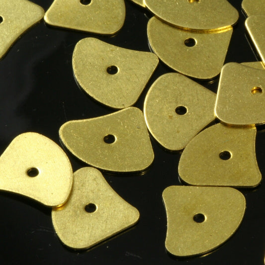 Raw Brass 11x13mm disc tag Heishi, Charms ,Findings 562R- 0.39