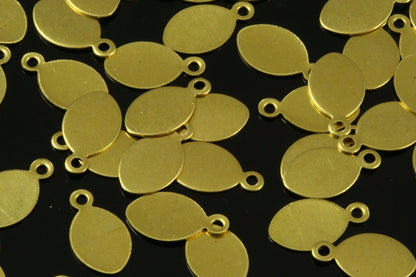 Raw Brass 16x7mm 1 hole Pendant Charms ,Findings 105R-34 tmlp