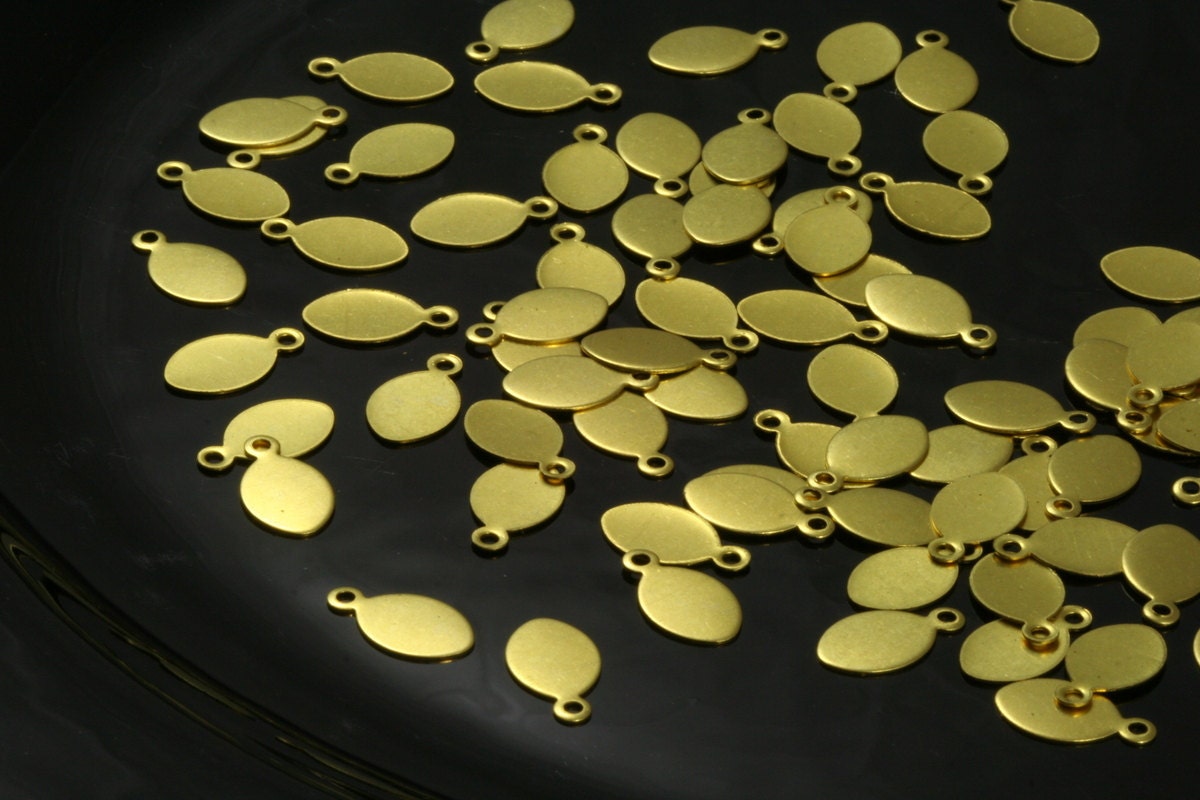 Raw Brass 16x7mm 1 hole Pendant Charms ,Findings 105R-34 tmlp
