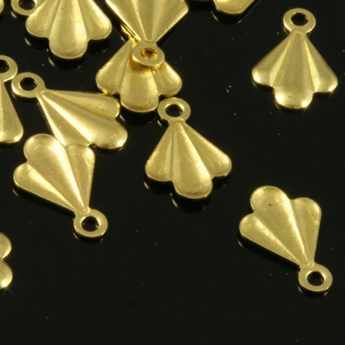 Raw Brass 10mm Pendant Charms ,Findings 706R-36