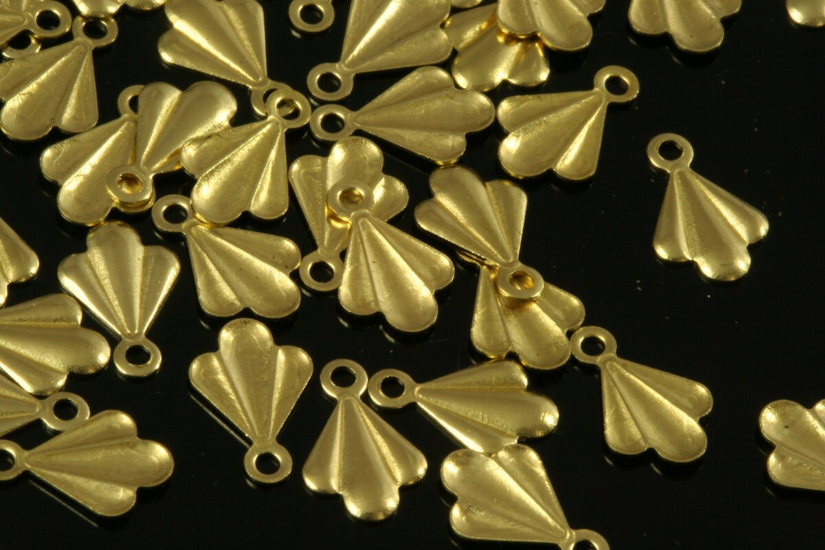 Raw Brass 10mm Pendant Charms ,Findings 706R-36