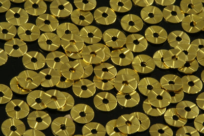 400 Pcs Raw Brass 5mm middle hole textured Circle tag Charms ,Findings 703R-25 tmlp