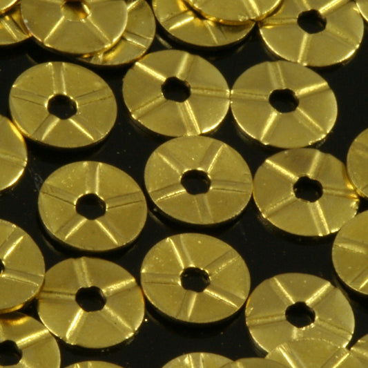 400 Pcs Raw Brass 5mm middle hole textured Circle tag Charms ,Findings 703R-25 tmlp