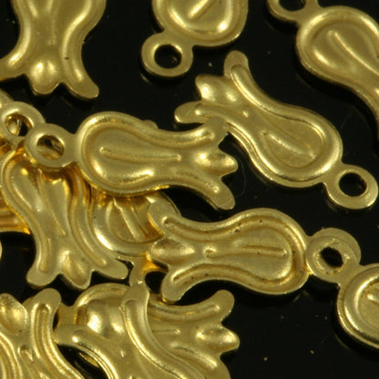 400 Pcs Raw Brass 10x5mm Tulip shape Charms ,Findings 791R-44 tmlp