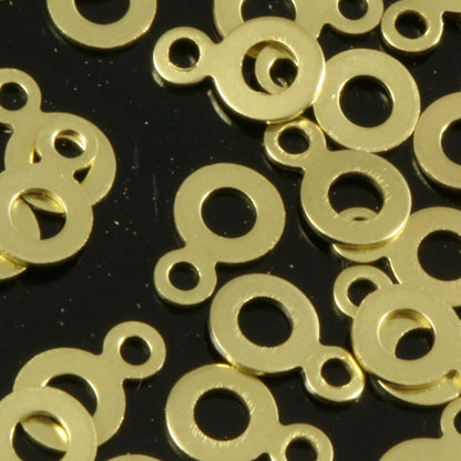 Disc Raw Brass 4x7mm 2 hole connector Charms ,Findings 704R-36 tmlp