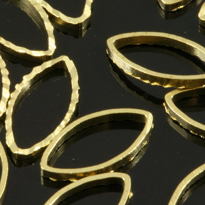 50 pcs Raw Brass marquise shape faceted Ring 8x16mm horse eye 1690