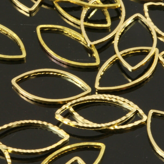 50 pcs Raw Brass marquise shape faceted Ring 6x12mm horse eye 1689