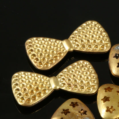 10 pcs Raw Brass Bow Tie shape 13x23mm 430