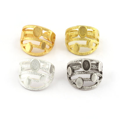 Oval Blank Band Ring , Bezel Setting Blank Raw Brass,Antique Silver Shiny silver, Shiny gold plated Brass (4x6mm Blank ) 5429