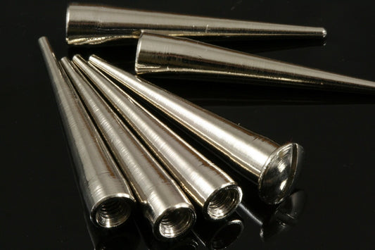 Nickel Plated Brass Long Spike 7x39mm 9/32"x1 9/16" finding studs industrial design (with brass bolt ) CSC1086