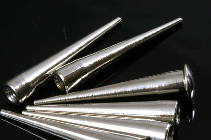 Nickel Plated Brass Long Spike 7x39mm 9/32"x1 9/16" finding studs industrial design (with brass bolt ) CSC1086