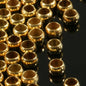 250 pcs 3mm (hole 2mm 12 gauge) Gold tone Brass Spacer Bead , Findings fv93 bab2 1809