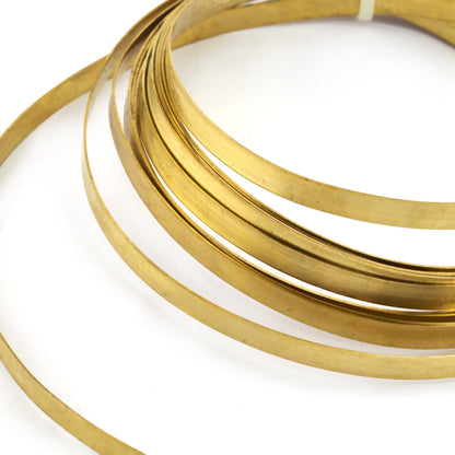 Flat wire Brass Sheet 6mm (thickness 0.5mm) raw brass ust-05