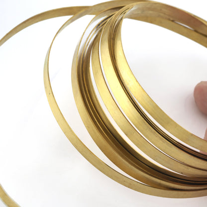 Flat wire Brass Sheet 6mm (thickness 0.5mm) raw brass ust-05