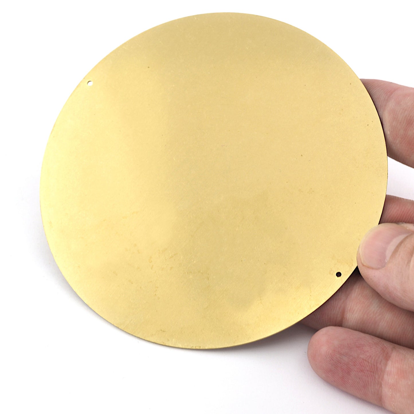 Circle Big raw brass circle tag connector 2 hole raw brass charms findings 100mm (0,8mm Thick) 4363