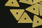 200 Pcs Raw Brass 10x9mm Triangle tag Charms with midle hole ,Findings 618R-36